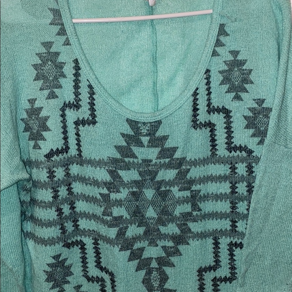 Extra large green western sweater